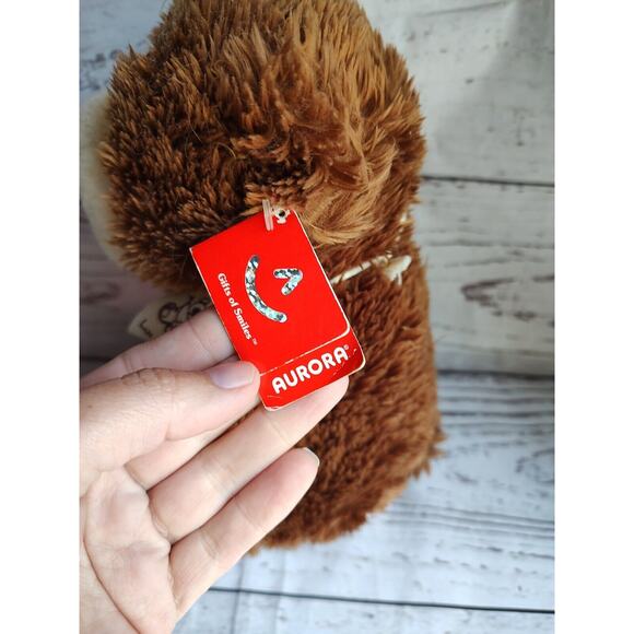 Aurora 7"inch Sitting Luv to Cuddle Brown Bear With Tags plush stuffed animal - Picture 5 of 9
